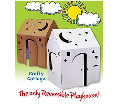 Easy Playhouse Crafty Cottage Cardboard Playhou se