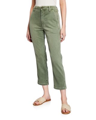 Easy Relaxed Straight-Leg Crop Trousers
