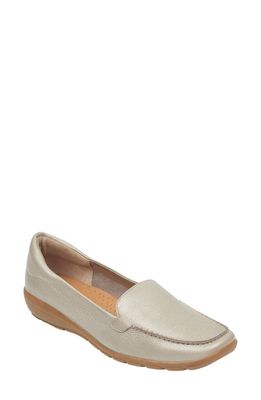 Easy Spirit Abide Loafer in Peach Gold Leather