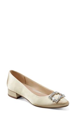 Easy Spirit Carisma Crystal Buckle Flat in Gol02