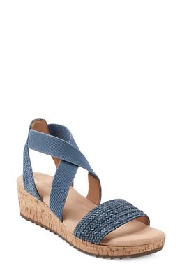 Easy Spirit Lorena Wedge Sandal in Medium Blue