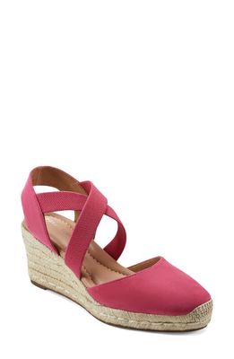 Easy Spirit Meza Strappy Wedge Sandal in Medium Pink
