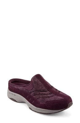 Easy Spirit Travel Time Quilted Clog Sneaker in Dark Red 600