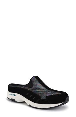 Easy Spirit Traveltime Glitter Slip-On Sneaker in Black Iridescent Multi