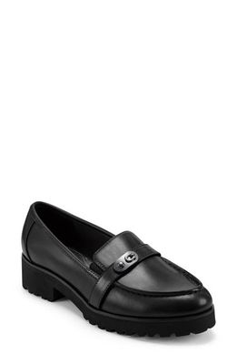 Easy Spirit Wendy Suede Loafer in Black Leather