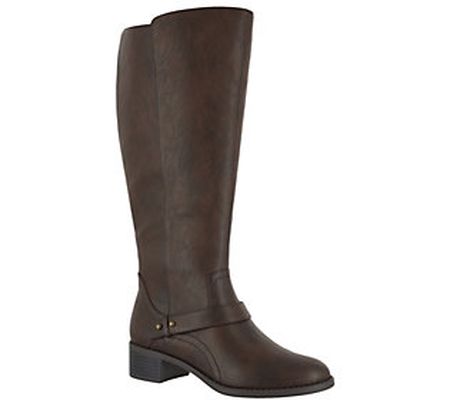 Easy Street Block Heeled Tall Boots - Jewel