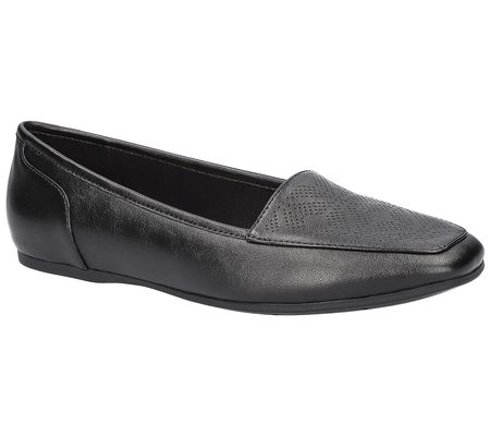Easy Street Perf Square Toe Flats-Thrill Perf