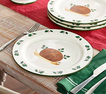 Ebenezer & Co. Set of 4 10" Ceramic Dinner Plates