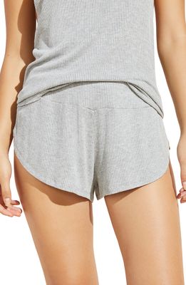 Eberjey Elon Track Pajama Shorts in Heather Grey