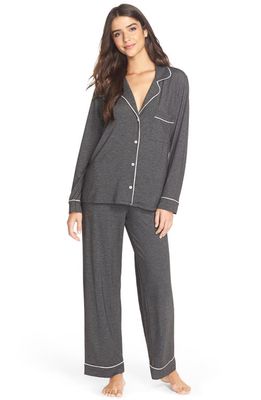 Eberjey Gisele Jersey Knit Pajamas in Charcoal Heather