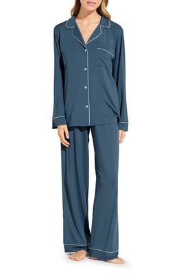 Eberjey Gisele Jersey Knit Pajamas in Shaded Blue