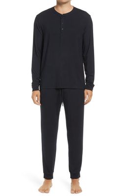 Eberjey Henry Jersey Knit Pajamas in Black