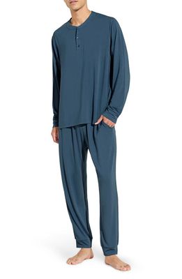 Eberjey Henry Jersey Knit Pajamas in Heritage Blue