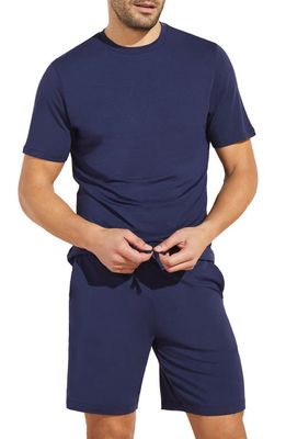 Eberjey Henry Jersey Knit Short Pajamas in True Navy