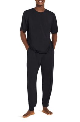 Eberjey Henry Short Sleeve Pajamas in Black