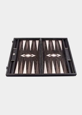 Ebony Burl Backgammon Set With Side Racks