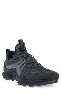 ECCO BIOM C-Trail Knit Running Sneaker in Black/Black