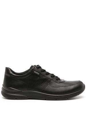 ECCO Irving logo-embossed leather sneakers - Black