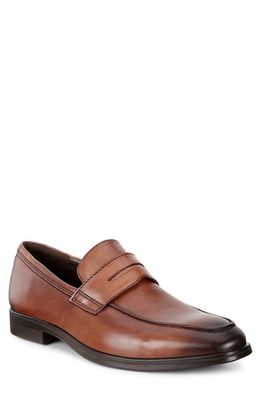 ECCO Melbourne Penny Loafer in Amber Leather