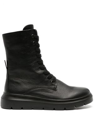 ECCO Nouvelle logo-embossed leather boots - Black