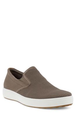 ECCO Soft 7 2.0 Water Resistant Slip-On Sneaker in Taupe/Taupe/Lion