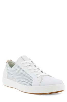 ECCO Soft 7 City Sneaker in White/White/Lion