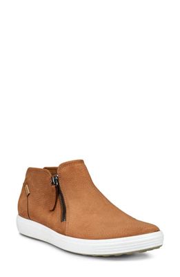 ECCO Soft 7 Mid Top Zip Sneaker in Cashmere