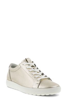 ECCO Soft 7 Mono 2.0 Sneaker in Pure White Gold