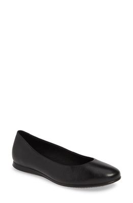 ECCO Touch Ballerina 2.0 Flat in Black Leather
