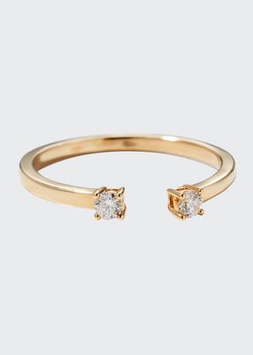 Echo 14k Gold Diamond Round Ring