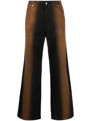 Eckhaus Latta bleached wide-leg jeans - Brown