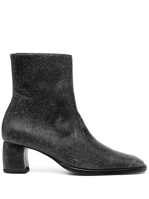 Eckhaus Latta Bowed 50mm leather boots - Black