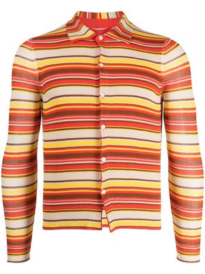 Eckhaus Latta Club striped ribbed-knit shirt - Multicolour