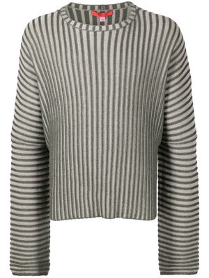 Eckhaus Latta cotton stripe-pattern jumper - Green