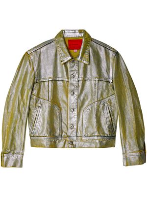 Eckhaus Latta EL coated denim jacket - Silver