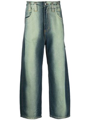 Eckhaus Latta gradient-effect loose-fit jeans - Green