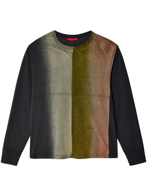 Eckhaus Latta gradient-effect panelled T-shirt - Grey