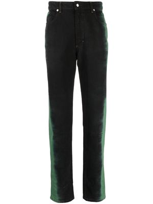 Eckhaus Latta gradient-effect straight-leg jeans - Green