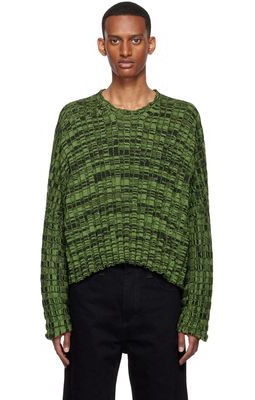 Eckhaus Latta Green Cotton Sweater