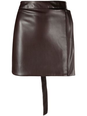 Eckhaus Latta high-waisted belted mini skirt - Brown