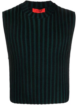 Eckhaus Latta Keyboard stripe-pattern vest - Green
