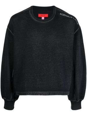 Eckhaus Latta logo-print cotton sweatshirt - Grey