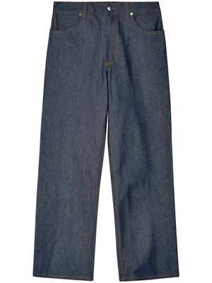 Eckhaus Latta mid-rise cotton jeans - Blue