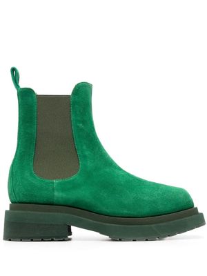 Eckhaus Latta Mike contrasting panel-detail boots - Green