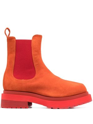 Eckhaus Latta Mike elasticated-side panel boots - Orange