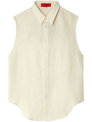 Eckhaus Latta open-back sleeveless shirt - Neutrals