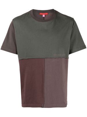 Eckhaus Latta panelled-design cotton T-shirt - Green