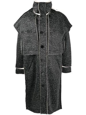 Eckhaus Latta panelled-design trench coat - Grey