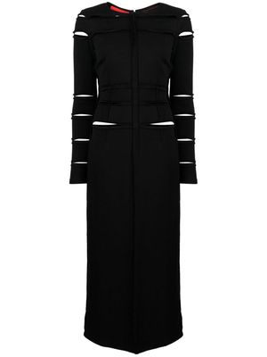 Eckhaus Latta Raw cut-out maxi dress - Black
