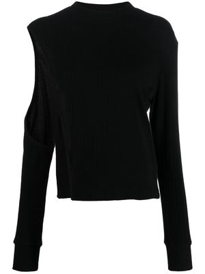 Eckhaus Latta Slash knife-pleat sweatshirt - Black